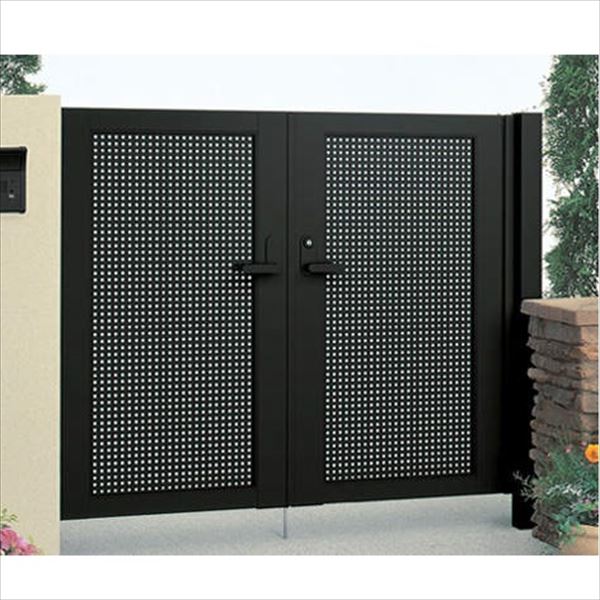 【送料無料】【法人様限定商品 個人宅・現場配送不可】四国化成 クレディ門扉 8型 柱仕様 両開き 0820 ..