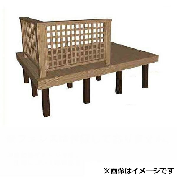 【組み立て式】タカショー タンモクアッシュ デッキセット(根太・束柱アルミ仕様) 1.5間×2尺 塗装済(アジアンブラウン)『炭化木材 腐りにくい 庭 ガーデン おしゃれ』