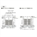 【送料無料】YKKAP シンプレオ門扉5型 両開き 門柱仕様 09-10 HME-5 『横目隠しデザイン』『ゲート 部材 ガーデン 住宅 境界 入口 塀 壁 diy おしゃれ 形材 門扉』 2