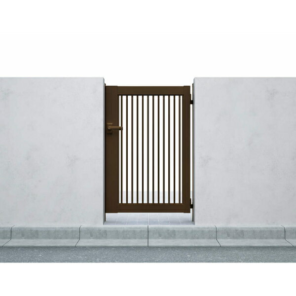 【送料無料】YKKAP シンプレオ門扉TB2型 片開き 門柱仕様 07-12 HME-V-TB2 『たて（粗）格子デザイン』..