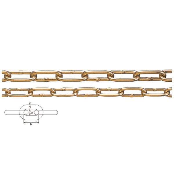 水本機械製作所 黄銅チェーン 線径2.5mm BR-2.5 ＊価格は1m単価で商品は1本もので納品です