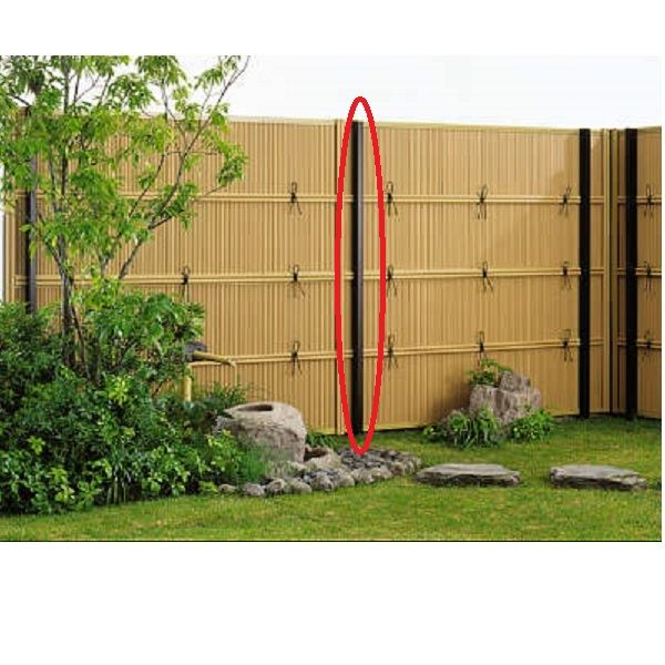 Fences - YKK 竹垣風フェンス 建仁寺垣 オプション 自由柱 T80 （片面タイプ用） カームブラック
