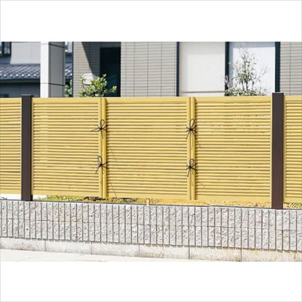 Fences - 三協アルミ 樹脂竹垣 紗更 「御簾垣」 ブロック施工タイプ(間仕切支柱タイプ) フェンス本体 (1枚) 2008 竹柄（TG）