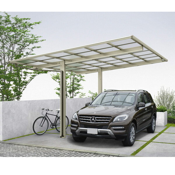 【キャンペーン対象商品】【商品のみ】カーポート 1台用 YKKAP YKK エフルージュ FIRST プラス 600タイプ 単体セット ハイルーフ柱(H25) ...