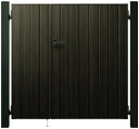 【送料無料】YKKAP ルシアス門扉TM2型 親子開き 門柱仕様 04・08-12 内開き仕様 UME-V-TM2『木調 ゲート 部材 ガーデン 住宅 境界 入...