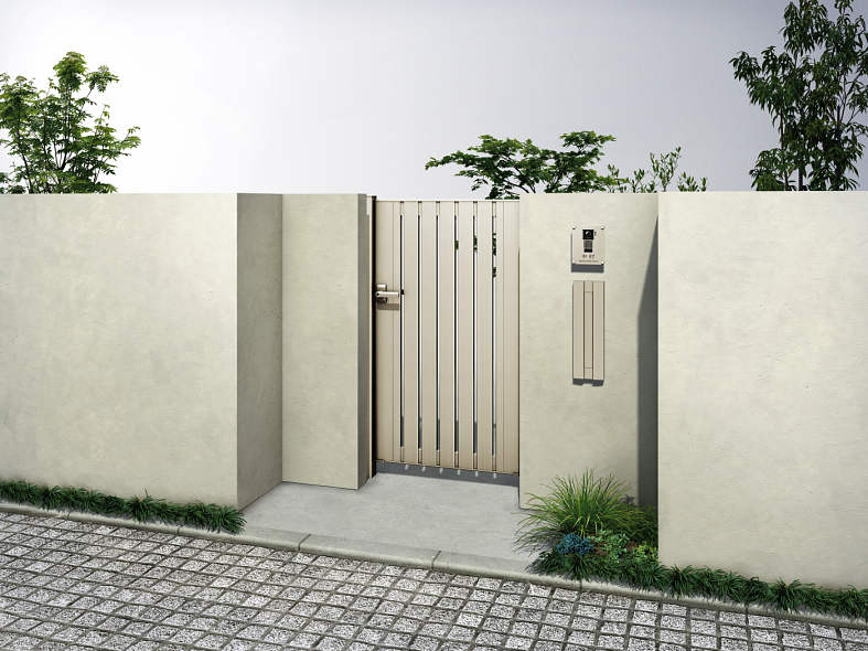 【送料無料】YKKAP ルシアス門扉TS3型 片開き 門柱仕様 09-14 内開き仕様 UME-V-TS3『ゲート 部材 ガー..