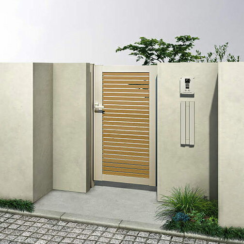 【送料無料】YKKAP ルシアス門扉YS1型 片開き 門柱仕様 07-14 内開き仕様 UME-V-YS1『ゲート 部材 ガー..