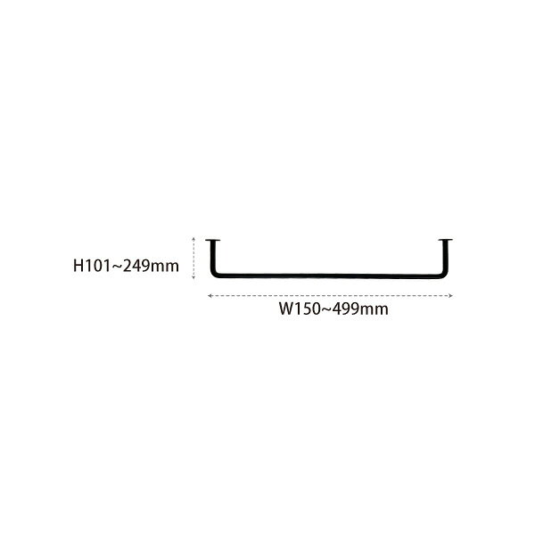 【受注生産品】カツデン Hosuba(ホスバ) フリーサイズ Sサイズ 天井付けタイプ 丸パイプ φ10 幅 150 〜 499 × 高さ 101 〜 249 『 カツデンアーキテック 物干し 竿 室内 固定 スチール アイアン バー 』 3