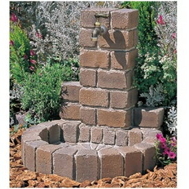 ニッコー 立水栓ユニット サークルタイプ パン：丸型 『水栓柱・立水栓セット 水受け付き（蛇口は別売..