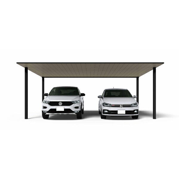 【キャンペーン対象商品】【商品のみ】カーポート 2台用 YKK YKKAP PLAIN ROOF プレーンルーフ 600タイプ 単体セット 58-54 H22『 YKKAP カーポート 車庫 ガレージ 駐車場 屋根 2台用 アルミ屋根 おしゃれ 』 複(4)