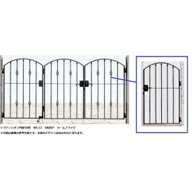 【送料無料】YKKAP シャローネシリーズ トラディシオン門扉5型 07-12 門柱・3枚折戸セット『ゲート 部..