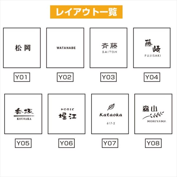 YKKAP 機能門柱用表札 ファインガラス表札 KYFG-S-2 『機能門柱 YKK用』 『表札 サイン 戸建』 2