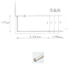 『セット販売』　YKKAP　歩行補助用手すり　パルトナーUDフェンス1型　A型笠木　2コーナーセット　 手すり：アルミカラー