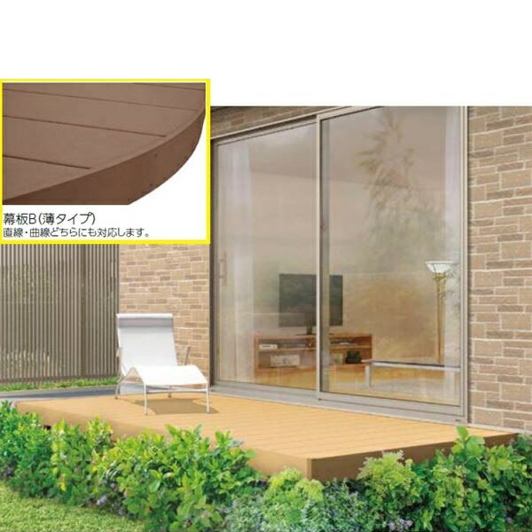リクシル 樹ら楽ステージ 束柱Aセット(標準束柱) 幕板B仕様 1.5間×9尺 『ウッドデッキ diy キット 樹脂 人工木』