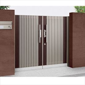 【送料無料】【法人様限定商品 個人宅・現場配送不可】四国化成 アルディ門扉1型 柱仕様 0718 両開き ..