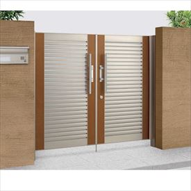 【送料無料】【法人様限定商品 個人宅・現場配送不可】四国化成 アルディ門扉3型 柱仕様 1012 両開き ..