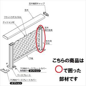 リクシル 樹ら楽ステージ デッキフェンス 柱部材 ベース仕様 主柱 T08 『リクシル...