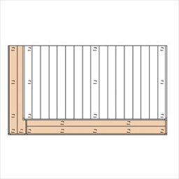 三協アルミ ひとと木2 オプション 2段デッキ（間口+出幅 「片側」) 束連結仕様 2.5間×4尺 『デッキ本体は別売です』 『ウッドデッキ 人工木』
