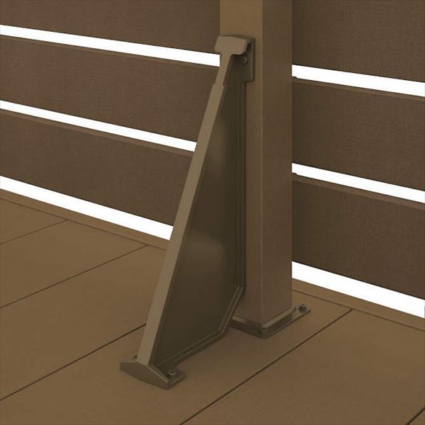 YKKAP リウッドデッキ200 リウッドデッキフェンス3型 中柱（端柱）用控え金具 ウッドデッキ フェンス ..