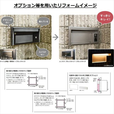パナソニック ユニサス ブロックスリムタイプ 1Bサイズ CTCR7712TB ダイヤル錠 表札スペース・LED照明付 『郵便ポスト』 鋳鉄ブラック