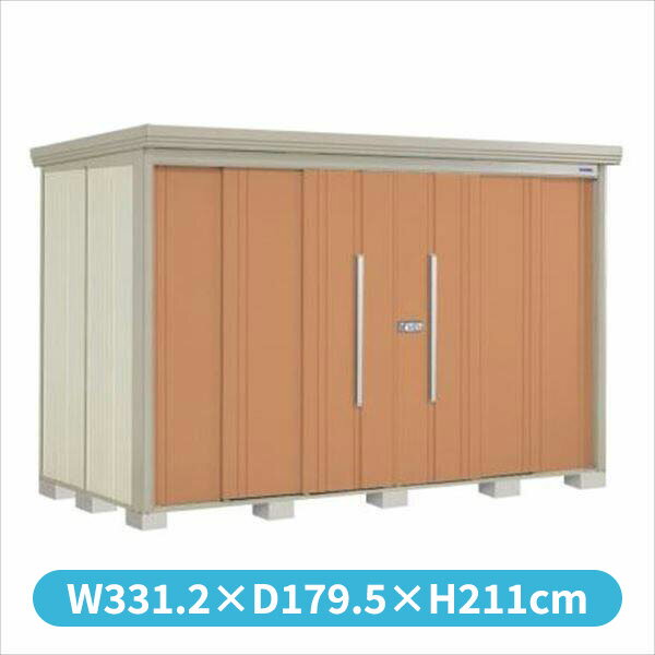 乐天商城 - タクボ物置 ND／ストックマン　側面棚 ND-3215Y 標準屋根 一般型 『追加金額で工事可能』 『物置 屋外用 大型 倉庫 小屋 屋外 収納庫 diy 大容量 吊り戸 鍵つき 庭』【追加金額で取付工事可能】 トロピカルオレンジ