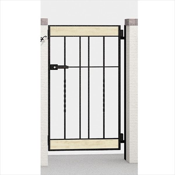 【送料無料】リクシル ラフィーネ門扉5B型 柱使用 07-12 片開き『ゲート 部材 ガーデン 住宅 境界 入口..