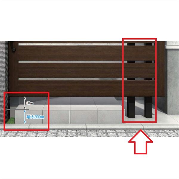 YKKAP ルシアススライド オプション ロング柱加算額 H=1200用 ＊本体と同時購入加算商品