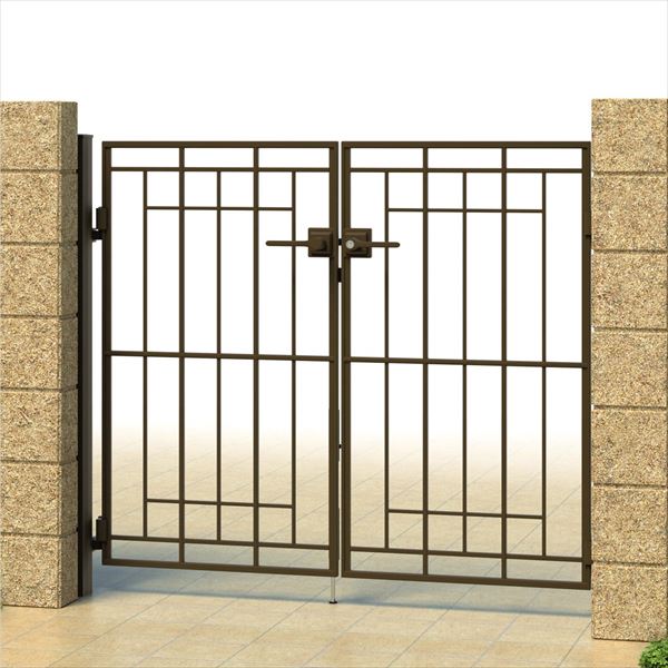 【送料無料】三協アルミ キャスタイル2型 アルミ鋳物門扉 0812 両開きセット 門柱タイプ『ゲート 部材 ..
