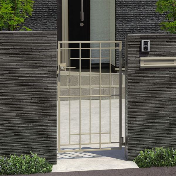 【送料無料】三協アルミ キャスタイル2型 アルミ鋳物門扉 0814 片開きセット 門柱タイプ『ゲート 部材 ..