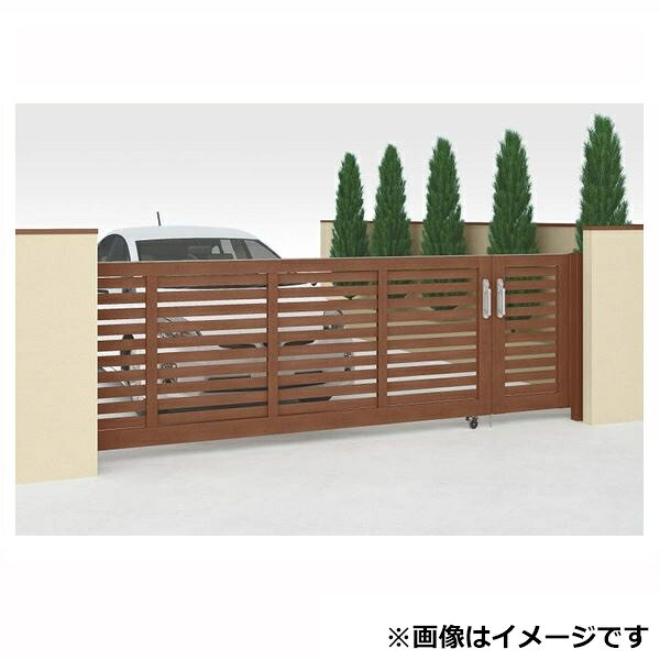 【法人様限定商品 】四国化成　アレグリア引戸3型　手動式　袖門扉（右）付　H14　AGG3R-07-3514S　『カーゲート　車庫用引戸』