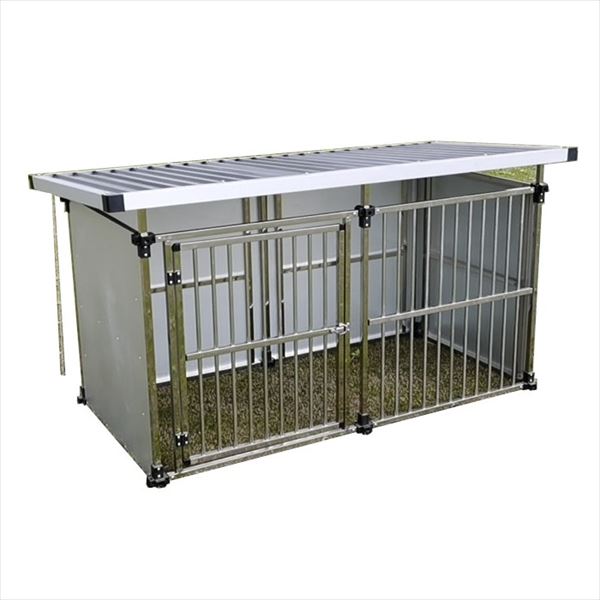 メタルテック 犬用品 Dfs M1 ステンレス製マルチ犬舎 Dfs M1 犬小屋 ケージ ゲート 0 5坪タイプ 犬小屋 ペット ペットグッズ 屋外用動物小屋 ステンレス製マルチ犬舎 0 5坪タイプ 犬小屋