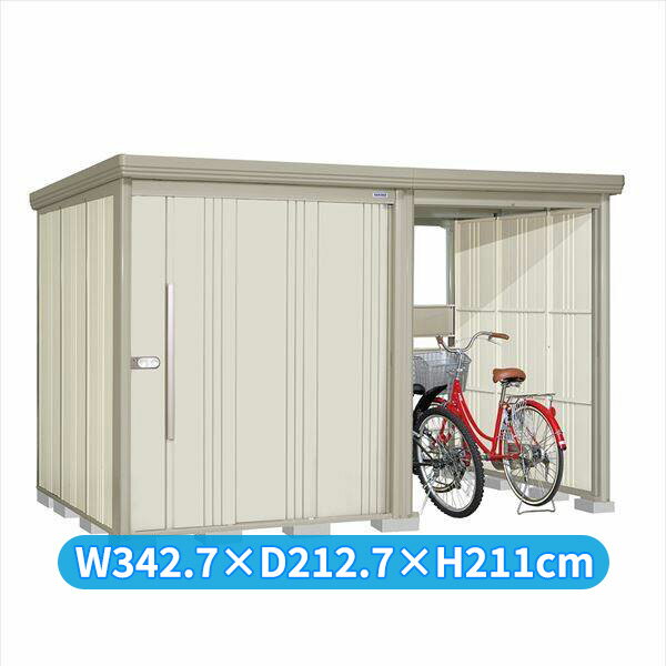 タクボ物置 TP／ストックマンプラスアルファ TP-S3319 多雪型 『物置 屋外 大型 倉庫 小屋 収納庫 diy サイクルポート タイヤ テント 庭 おしゃれ』【追加金額で取付工事可能】 ムーンホワイト
