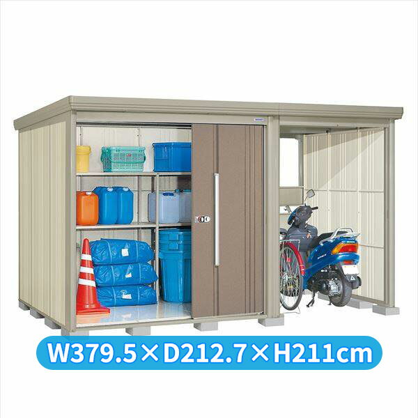 タクボ物置 TP／ストックマンプラスアルファ TP-SZ3719 多雪型 『物置 屋外 大型 倉庫 小屋 収納庫 diy サイクルポート タイヤ テント 庭 おしゃれ』【追加金額で取付工事可能】 カーボンブラウン