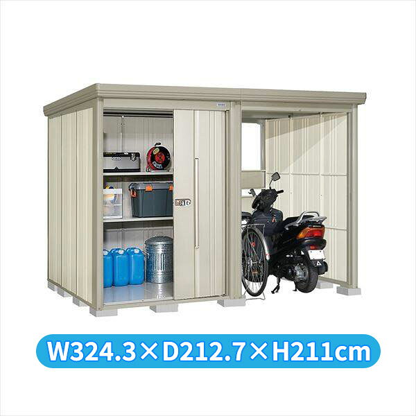 タクボ物置 TP／ストックマンプラスアルファ TP-31R19 一般型 『物置 屋外 大型 倉庫 小屋 収納庫 diy サイクルポート タイヤ テント 庭 おしゃれ』【追加金額で取付工事可能】 ムーンホワイト