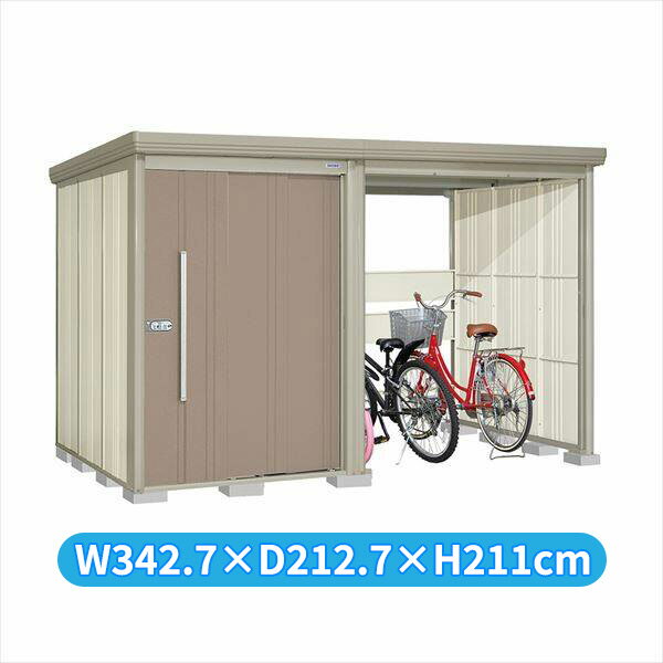 タクボ物置 TP／ストックマンプラスアルファ TP-S33R19 多雪型 『物置 屋外 大型 倉庫 小屋 収納庫 diy サイクルポート タイヤ テント 庭 おしゃれ』【追加金額で取付工事可能】 カーボンブラウン