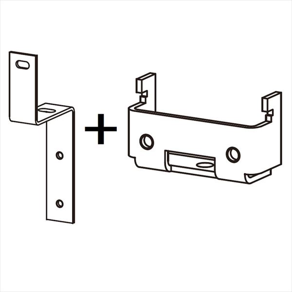 YKKAP アウターシェード 枠付け用選択部品セット シャッター付引違い窓　半外付/外付 アルミスラット 2枚仕様 セット(本体用ユニット＋フックユニット) B1/B7/H2/S1/YW 7AN-GAS-2
