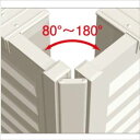 キロスタイル-IS モダン塀 ウッドアイ用オプション 60:コーナーカバー(80°~180°) H06用 IS60CC-06 ※個人宅・現場配送不可 法人様限定商品『 フェンス 目隠し 屋外 アルミ 隣地 隣家 境界 庭 柵 外構 』