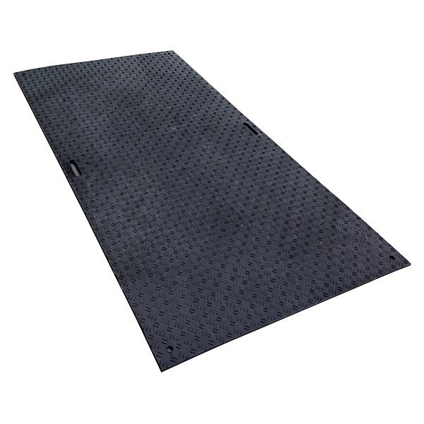 商品番号28670801メーカーウッドプラスチックテクノロジーサイズ幅 1219.0mm × 奥行き 2438.0mm × 高さ 20.0mmカラー黒通常納期7〜14日後発送重量（kg）40配送区分1※商品により配送可能エリアが異なります。配送エリア表をご覧ください。工事対応この商品は工事を承っておりません。◆省力化◆　軽量の為、人力で、少人数、短時間で設置可能です。(重量3尺×6尺で重量21kg/枚)◆安全性◆　荷下ろし等のクレーン作業軽減により、安全性が向上します。◆環境◆　バイオマスプラスチックを使用しておりCO2排出量を93%軽減できます。◆騒音緩和◆　柔軟性のある板であり、敷き鉄板で問題となる騒音を軽減できます。◆コストダウン◆　一度に大量に運べて輸送費用が軽減できます。備考【配送の注意】法人様専用商品となります。個人宅の場合は別途運賃が必要となります。（営業所引き取りの場合は、追加送料はかかりません）また路線便のため、車上渡し条件となります。※大型トラックが入れない場合は営業所引き取りとなります。・表：滑り止め　高さ2mm・裏：滑り止め　高さ5mm・寸法：1219mm×2438mm×20mm・重量：40kg(±5％)・接続穴：4-φ22mm(4隅)・持手穴：2(両サイド中央)■ウッドプラスチックとは■プラスチック(ポリエチレン)を木質繊維により強化した複合材料です。製材工場の副産物であり自然由来のバイオマス資源を燃やさずに素材として有効利用しています。石油由来のプラスチックの代替として普及が期待されている材料です。