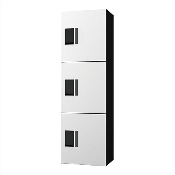 乐天商城 - ナスタ プチ宅unit 集合住宅向け宅配ボックス 本体 前入前出/機械式 1200×360×316 KS-TL01R03A-W ※捺印は付属しておりません ホワイト×ブラック