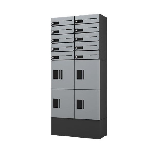 ナスタ プチ宅unit+D-ALLセット 組み合わせ例 10世帯用 (2列10メール4ボックス) 前...