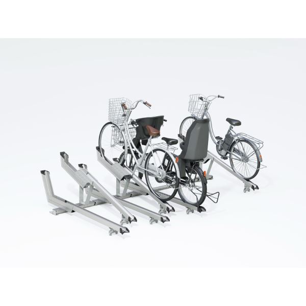 商品番号29104401メーカーダイケンサイズ幅 3100.0mm × 奥行き 1886.0mm通常納期7〜14日後発送素材アルミ収納目安台数（台）7配送区分5※商品により配送可能エリアが異なります。配送エリア表をご覧ください。工事対応この商品は工事を承っておりません。※こちらの商品は、法人様の事務所へのお届け限定商品となっております。現場や個人宅への配送は行っておりません。ご希望の場合は、メーカー指定の配送業者の営業所止めにて手配させていただきます。ラックの高低差を活かした1本レールでの狭小地タイプ。3人乗り電動アシスト自転車など、40kgまでの自転車に対応。ただし3人乗り電動アシスト自転車を収納する場合は、ラック低に収納してください。アルミ製なので、ラックの操作が軽くて静かです。水勾配をキャスター部でプラスマイナス50mmまで調整できる点もポイントです。備考注意：個人様宅へのお届けは出来かねます。●20インチ以上の自転車の標準サイズで設定されています。●自転車のサイズや形状により、収納できない場合があります。●自重が40kgを超える自転車は収納しないでください。●後カゴ付自転車が連続して収納になる場合は、うまく収納できない場合があります。●上段ラックを併設した場合、ハンドル高さを超える部品がついた自転車は収納できません。●寸法はレール寸法となります。取付場所は左右に300mm以上（計600mm）の寸法が必要です。　
