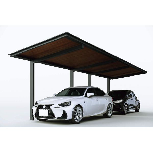 【キャンペーン対象商品】【商品のみ】カーポート 2台用 YKKAP YKK ルシアスカーポート 750タイプ J54・54-27 H20 奥行連結納まり アルミ屋根『 カーポート 車庫 ガレージ 駐車場 屋根 diy 』 複合カラー(4)