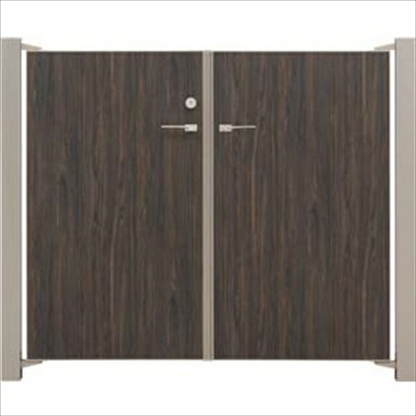 【送料無料】タカショー エバーアートボード門扉 フラット（両開き） W09×H18 左勝手（L）『木調 ナチ..