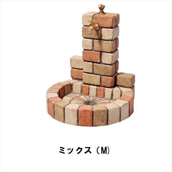 オンリーワン サナンド ブリックタイプ 丸型 埋没長さ0.5m TK3-S-A05『水栓柱・立水栓セット（蛇口付き） 水受けは別売り 』