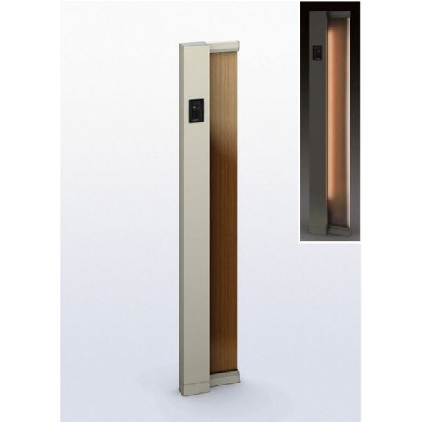 【楽天SS期間中P2倍】YKKAP ルシアス サインポール A02型 URC-A02 照明付き インターホン加工付き Lタイプ 複合カラー ＊表札はネームシールとなります 『機能門柱 機能ポール』