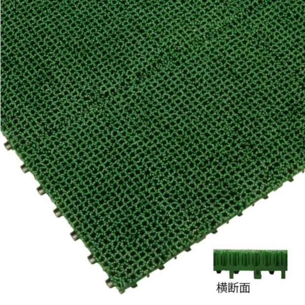 ミヅシマ工業　ジョイント人工芝生　業務用　本体　300 × 300 × 25mm　1ケース（50ピース入）