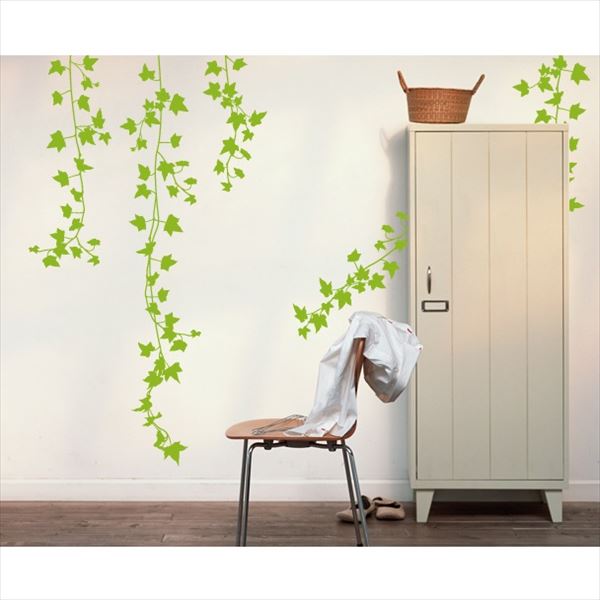 東京ステッカー 高級ウォールステッカー 植物 アイビー Mサイズ ＊TS0009-CM ライムグリーン 『おしゃ..