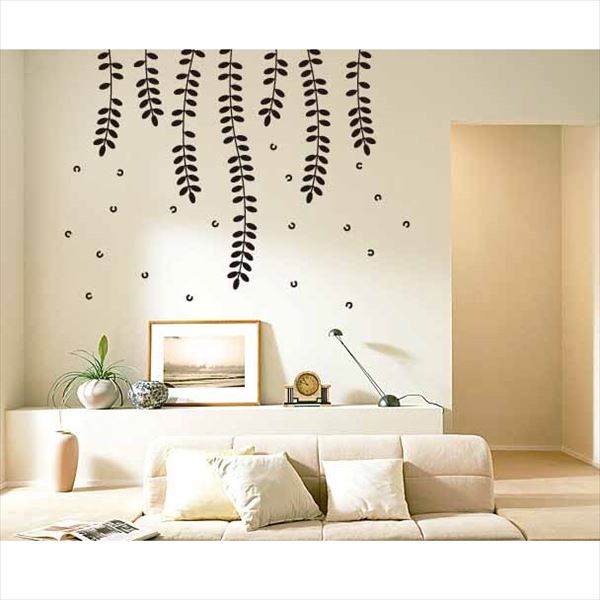 Fixtures, Garden, Lantern - 東京ステッカー 高級ウォールステッカー 植物 ハリエンジュ Sサイズ ＊TS0018-FS ブラック 『おしゃれ かわいい』 『壁 シール』