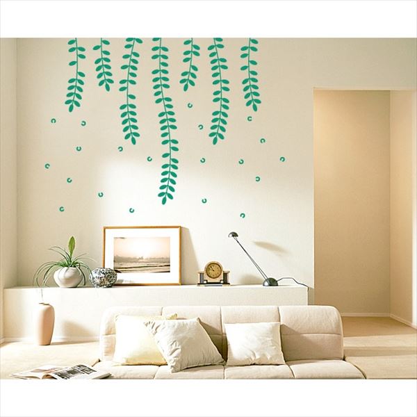 東京ステッカー 高級ウォールステッカー 植物 ハリエンジュ Mサイズ ＊TS0018-CM エメラルドグリーン ..