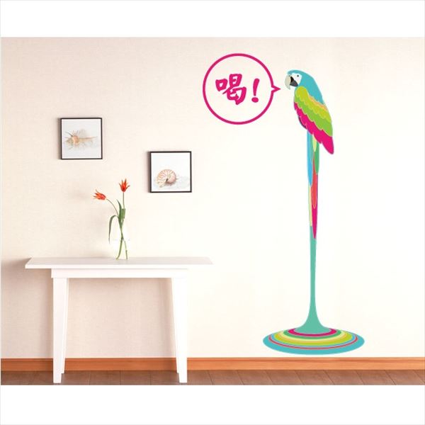 東京ステッカー 高級ウォールステッカー 動物 スピーキングバード Lサイズ ＊TS0013-BL ブルー 『おし..